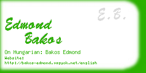 edmond bakos business card